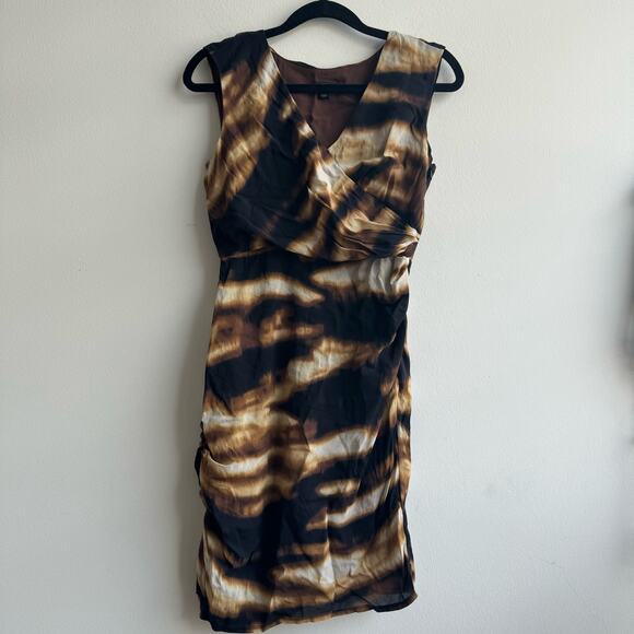 Ann Taylor Y2k Silk Assymetrical Dress - Medium Petite - Picture 2 of 6